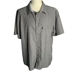 Avalanche Button Up Athletic Shirt XL Grey Pocket Flip Up Eye Glass Cleaner